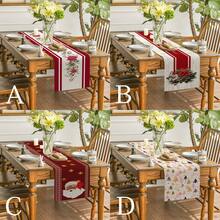 1 tấm thảm trải bàn mùa đông Giáng sinh, màu nước hình quả thông trạng nguyên, gỗ hình cây trạng nguyên, cây nhựa ruồi đen, cây thông Noel màu hồng, có thể giặt được, dùng cho tiệc ngoài trời trong nhà, nhà bếp, bàn ăn hình chữ nhật/tròn, trang trí bữa tối - Nhiều màu - Xem 12