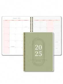 Agenda mensuel 2025 - 1 an, agenda mensuel 9"*7", bloc-notes pour liste de tâches pour femmes ou hommes - Organisateur facile pour booster votre productivité