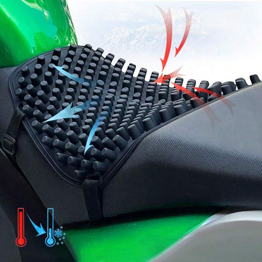 SEAMETAL Motorcycle Silicone Seat Cushion Breathable Seat Covers For