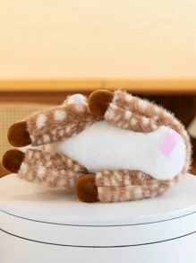 1 件逼真毛绒鹿娃娃，迷你长颈鹿毛绒动物雕像，圣诞礼物，柔软毛绒娃娃，情侣礼物 - 梅花鹿 - 查看 2