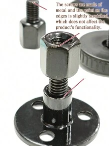 2 件黑色可调节床架防震固定工具，床头板止动器配有免费家具垫和螺丝，不再吱吱作响，保护墙壁免受撞击，易于安装 - 黑色 - 查看 8