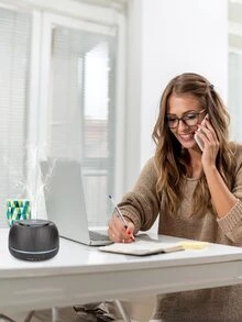 HEEYCEM 300 毫升精油扩散器，带遥控器的芳香扩散器，USB-C 电源线。芳香疗法香味空气加湿器，无水自动关闭，7 色 LED 灯，适用于房间、办公室 - 多色 - 查看 7