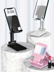 1pc Foldable Phone Stand, Desktop Phone Holder - Adjustable Tabletop Phone Holder, Compatible With Phone Cases, Foldable Phone Stand With Adjustable Angle & Height, Universal Phone Holder, Christmas Gift - Multicolor - View 2