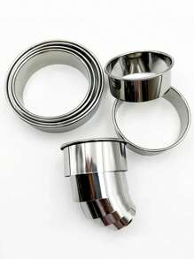 Round Stainless Steel DI Cookie Mold, Donut Cookie Fondant Mold, Fruit Cutting Mold, Cake Mold, Dumpling Skin Cutting Mold, Kitchen Baking Gadget Set