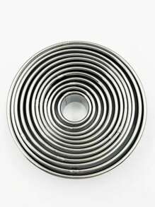 Round Stainless Steel DI Cookie Mold, Donut Cookie Fondant Mold, Fruit Cutting Mold, Cake Mold, Dumpling Skin Cutting Mold, Kitchen Baking Gadget Set