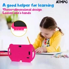 ATMPC 701A Kids Tablet, 7 Inch Tablet For Kids, 32GB ROM 2GB RAM Android 11.0 Toddler Tablet With 2.4G WiFi, GMS, Eye Protection Screen, Parental Control, Education APP, Dual Camera, Shockproof Case, Games - Pink - View 3