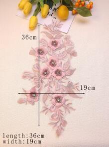 زخرفة لتطريز الأزهار والأوراق الملونة بالكريستال مقاس 36 سم طول x 19 سم عرض لمشاريع الخياطة DIY - متعدد الألوان - مشاهدة 11