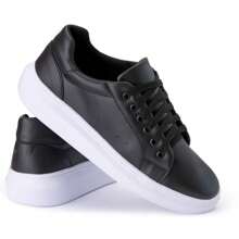 Men's White Casual Sneakers High Sole Comfort Stylish White Or Black Versatile Fashion Sneakers - màu đen - Xem 4