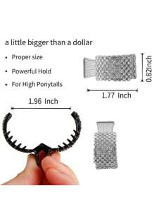 1 szt. Modna i elegancka damska luksusowa spinka do włosów z kryształkami do upięcia kucyka, okrągła spinka zapobiega zwisaniu kucyka, lśniąca i uniwersalna, idealna na imprezy i na co dzień, spinki do włosów, spinki do włosów, spinki do włosów, spinka do włosów, spinka do włosów, spinka do włosów, jesienno-zimowe akcesoria do włosów dla kobiet, stroje wakacyjne, kobieta