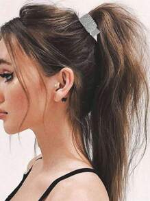 1 szt. Modna i elegancka damska luksusowa spinka do włosów z kryształkami do upięcia kucyka, okrągła spinka zapobiega zwisaniu kucyka, lśniąca i uniwersalna, idealna na imprezy i na co dzień, spinki do włosów, spinki do włosów, spinki do włosów, spinka do włosów, spinka do włosów, spinka do włosów, jesienno-zimowe akcesoria do włosów dla kobiet, stroje wakacyjne, kobieta