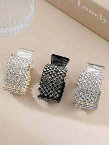 1 szt. Modna i elegancka damska luksusowa spinka do włosów z kryształkami do upięcia kucyka, okrągła spinka zapobiega zwisaniu kucyka, lśniąca i uniwersalna, idealna na imprezy i na co dzień, spinki do włosów, spinki do włosów, spinki do włosów, spinka do włosów, spinka do włosów, spinka do włosów, jesienno-zimowe akcesoria do włosów dla kobiet, stroje wakacyjne, kobieta