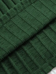 Rochie din fleece pentru fată tânără, culoare uni, guler înalt, mânecă cu șapcă în talie, la modă, lejer