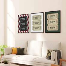 1/3 tấm Tranh in vé Giáng sinh Tranh vải Canvas Vé Bắc Cực Vé Kẹo Mía Vé Trượt Tuyết Trang trí Giáng sinh Trang trí ngày lễ Nghệ thuật treo tường Giáng sinh vui nhộn Không có khung - Nhiều màu - Xem 3