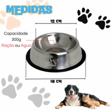 Cat Dog Feeder Waterer Bowl Stainless Steel Non-Slip Bowl - Bạc - Xem 4