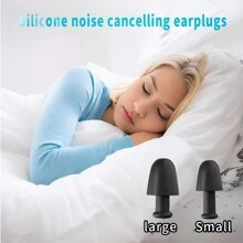 2 对硅胶防噪音耳塞，柔软舒适，睡眠、游泳和洗澡时均可降噪，防水 - 藍色 - 查看 1