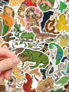 50 件爬行动物贴纸套装，复古日记本/剪贴簿/手机壳/笔记本/杯子/行李防水装饰贴纸 - 彩色 - 查看 4