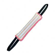 1pc - Dog Tug Toy Dog Bite Jute Pillow Training Toy With 2 Strong Handles