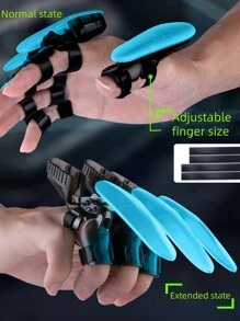 5 peças de garra mecânica retrátil de PVC com juntas brilhantes e extensíveis - adequadas para festas, apresentações, bares, dança, pulseiras decorativas refletivas de Halloween