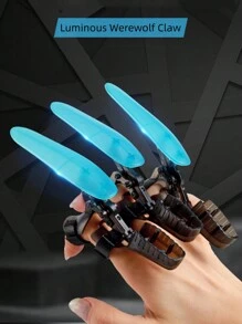 5 peças de garra mecânica retrátil de PVC com juntas brilhantes e extensíveis - adequadas para festas, apresentações, bares, dança, pulseiras decorativas refletivas de Halloween