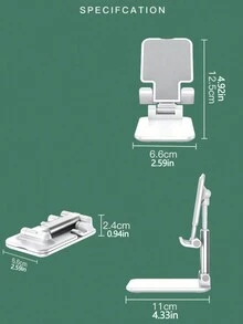 1pc Foldable Phone Stand, Desktop Phone Holder - Adjustable Tabletop Phone Holder, Compatible With Phone Cases, Foldable Phone Stand With Adjustable Angle & Height, Universal Phone Holder, Christmas Gift - Multicolor - View 10