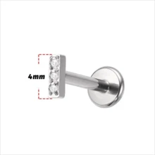 1 chiếc khuyên xỏ khuyên Labret bằng hợp kim titan cấp cấy ghép 16G - Không gây dị ứng, không chứa niken, bền và thoải mái - Hoàn hảo cho vết cắn ở môi, sụn, xoắn ốc, ốc xà cừ và rắn - Bạc - Xem 6