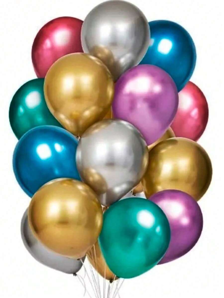 For Bubble 25 Balloons No. 5 Bladder Metallic Platinum Chrome - Nhiều màu - Xem 1