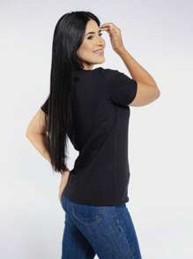 Women T-Shirts - Black - View 5