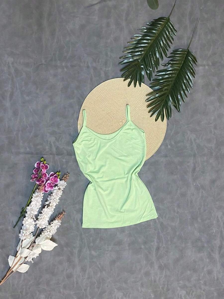 Tank Top For Children's Girls - Lime Green - View 1