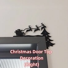1 đồ trang trí trong nhà/ngoài trời hình ông già Noel theo phong cách Gothic, dễ lắp đặt, độc lập hoặc tự dán, dễ thương và kỳ quặc với không khí ngày lễ, quà tặng tốt nhất - màu đen - Xem 9