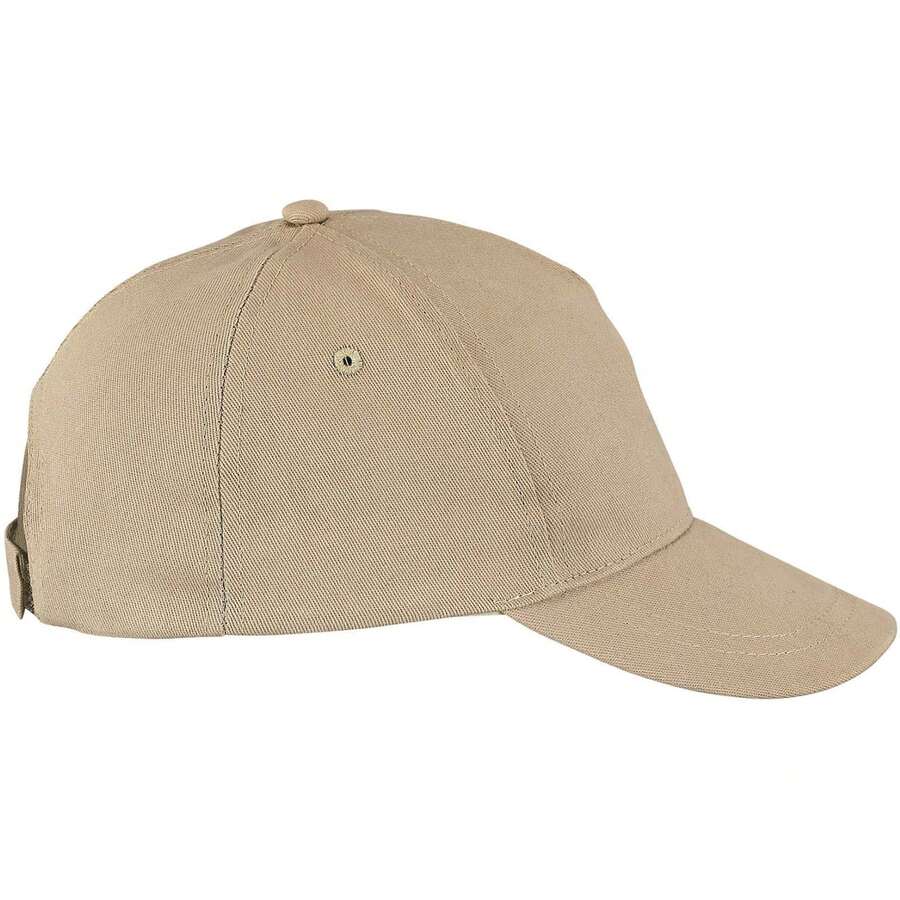 SOLS Unisex Buzz 5 Panel Baseball Cap (Sand) - Brown - View 1