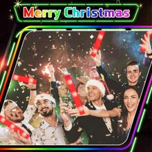 Que xốp phát sáng LED, Vật dụng tiệc phát sáng trong bóng tối cho tiệc cưới Sinh nhật Giáng sinh Halloween Tiệc rave Ưu đãi Que phát sáng Tiệc sinh nhật, Đám cưới, Halloween, Năm mới - Nhiều màu - Xem 9