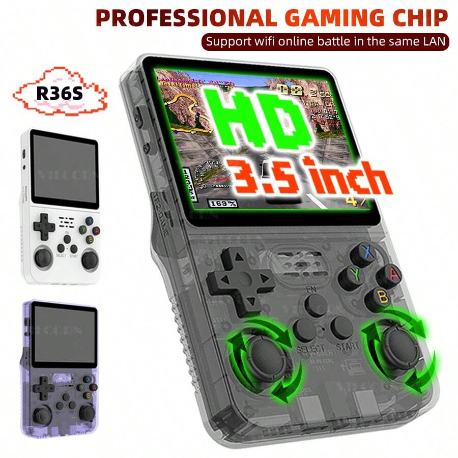 R36s retro handheld open source video game console 22000 games 3 5 inch