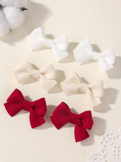 6/20/40 piezas de Clips de pelo con lazo en forma de grano de maíz de tela, adecuados para bebés y niños pequeños, perfecto para el Día de San Valentín