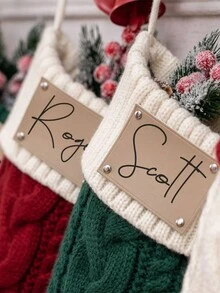 2024 Haftowane świąteczne zabawne pończochy, Dzianinowe rodzinne pończochy, Spersonalizowane świąteczne pończochy z imieniem, Świąteczne pończochy, Prezenty świąteczne dla rodziny - Wielokolorowe - Zobacz 4