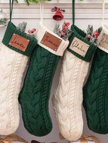 2024 Haftowane świąteczne zabawne pończochy, Dzianinowe rodzinne pończochy, Spersonalizowane świąteczne pończochy z imieniem, Świąteczne pończochy, Prezenty świąteczne dla rodziny - Wielokolorowe - Zobacz 6