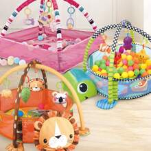 Thảm chơi tập thể dục cho bé, thảm sàn mềm cho hoạt động bò, lưới an toàn - Nhiều màu - Xem 3