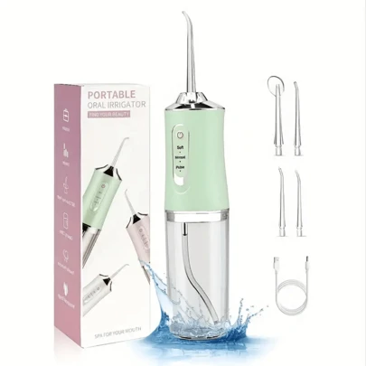 4 In 1 Water Flosser For Teeth, Cordless Oral Irrigator With Mode 3 Jet Tips,800mAh, For Home Travel, For Men And Women Daily Teeth Care, Ideal For Gift Father's Day Gift Father's Day Gift