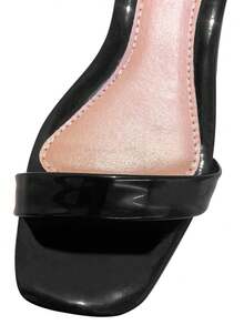Women's Comfortable Block Heel Sandal All In Color's Patent Leather Classic And Fashion Ref. 31/45 - 黑色 - 查看 3