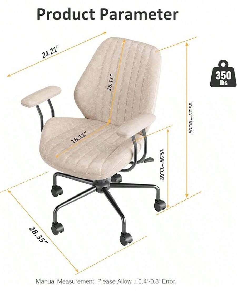 Ovios Ergonomic Office Chair Home Office Desk Chair Computer Chair With