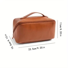 Túi đựng đồ trang điểm tùy chỉnh cho phụ nữ có hoa tháng sinh, da giả, không có mùi thơm, túi đựng mỹ phẩm đựng phụ kiện chăm sóc cá nhân, thư, di động, đa chức năng, đa năng, nhẹ, sức chứa lớn, đa mục đích, thiết thực, dễ thương, đáng yêu, thu gọn, cảm giác nghỉ mát/kỳ nghỉ, tối giản, tùy chỉnh, cá nhân hóa, độc đáo, tùy chỉnh, quà tặng lý tưởng cho cô ấy, phụ nữ, tân binh & nhân viên văn phòng, bạn gái, cô gái màu hồng, cô ấy, bạn bè, trẻ em, gia đình - màu nâu - Xem 8