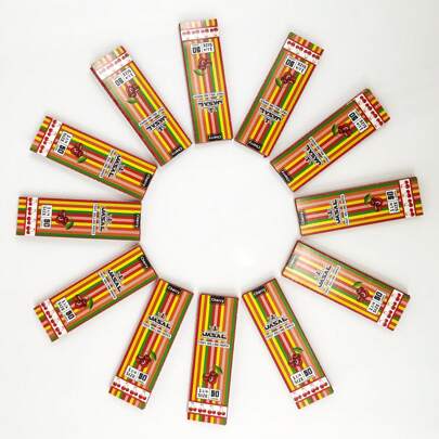 6 张（300 张）口味卷烟纸，水果味卷烟纸，适用于香烟、香蕉、樱桃、蓝莓、西瓜、薄荷、草莓，78 毫米尺寸