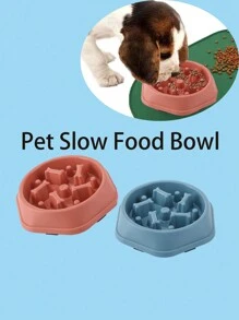 Pet Slow Food Bowl, Dog Bowl, Dog Food Bowl, Anti Vomiting Pet Slow Food Bowl, Dog Anti Choking And Anti Overturning Dog Bowl, Dog Bowl, Cat, Puppy Universal - Multicolor - View 1