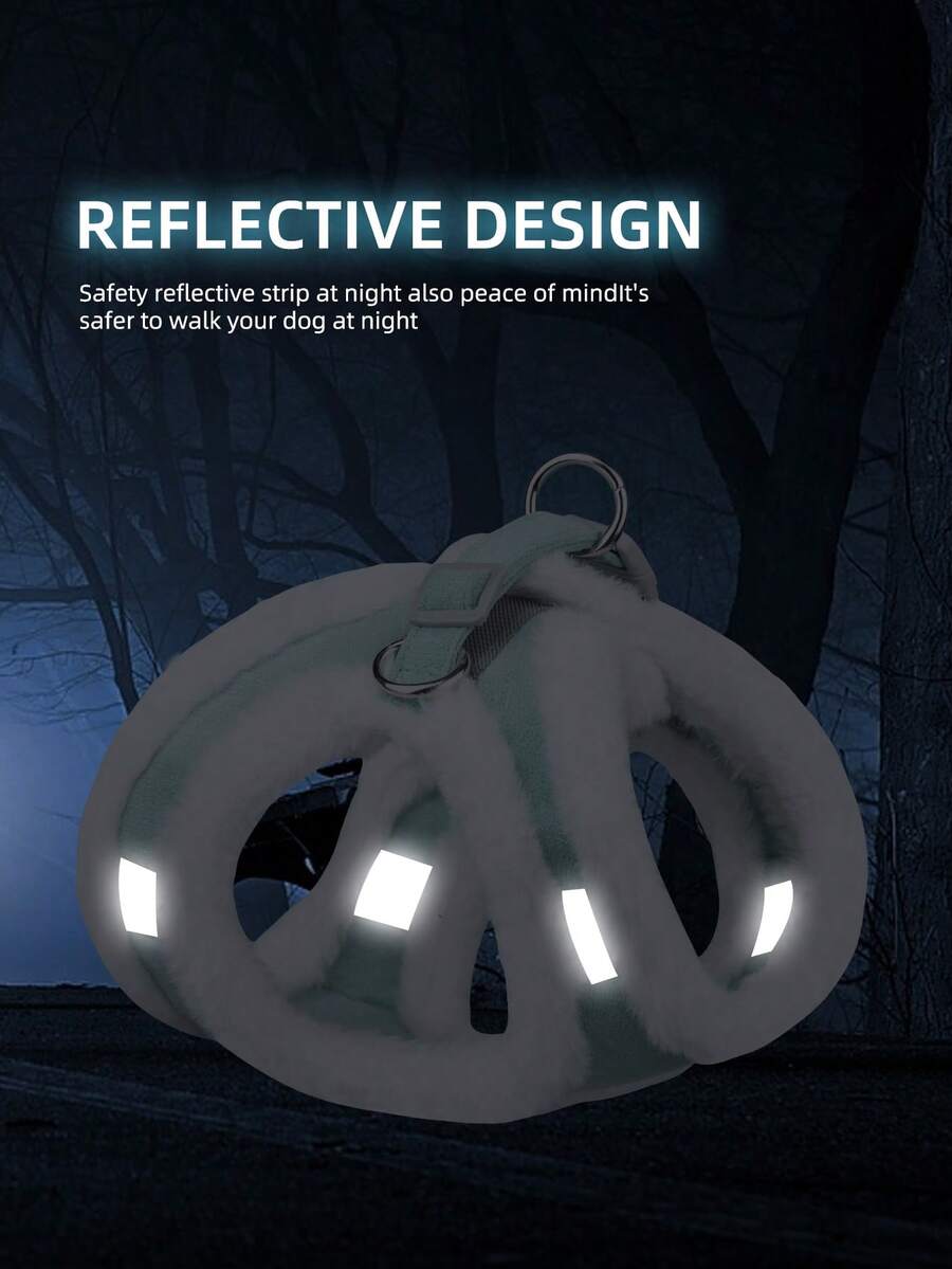 New HP11212 Dog Harness Set, Plaid Pattern Design With Soft Fleece