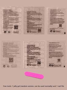 Bộ 24 móng giả dán, kiểu dáng vuông ngắn, hình bướm hoạt hình dễ thương. - Nhiều màu - Xem 6