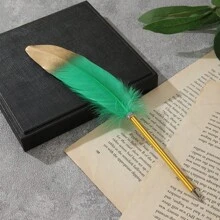1PC Exquisite Feather Ballpoint Pen Unique Design Holiday Gift Office Stationery Creative Ballpoint Pen Signature Pen Back To School