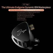Auriculares con cable KZ Saga, monitores en vivo para escenario, auriculares deportivos, HIFI estéreo con graves, audífonos de metal para música, auriculares gaming - Edición con equilibrio de negro - Ver 3