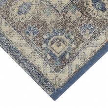 Blue Floral Indoor 2.5' X 7' Runner Rug Skid Resistant Backing Machine Washable - 預設 - 查看 2