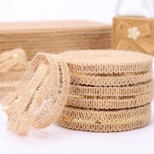 1 Rollo/10M Cuerda de yute natural vintage, cinta para hacer lazos, regalo, manualidades DIY, cuerda de yute, hilo para trabajos manuales, accesorios para decoración del hogar y fiestas - J01 - Ver 2