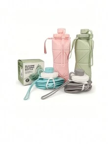 1 Bộ Bình Nước Thể Thao Ngoài Trời Mini 600ml Bằng Silicon Có Thể Gấp Gọn, Cốc Mềm Có Thể Nén Di Động Thích Hợp Cho Du Lịch, Cốc Nước Có Thể Gấp Gọn Bằng Silicon, Bình Nước Di Động Ngoài Trời Có Dung Tích Lớn, Cốc Nước Thể Thao Du Lịch, Cốc Có Thể Thu Vào Có Thể Gấp Gọn Chịu Nhiệt Độ Cao, Bình Nước Có Thể Gấp Gọn Bằng Silicon Cốc Nước Có Thể Gấp Gọn Ngoài Trời Chịu Nhiệt Độ Cao Và Dễ Cất Giữ Đồ Dùng Du Lịch Tập Luyện Cắm Trại Đồ Dùng Du Lịch Đồ Dùng Kỳ Nghỉ Phụ Kiện Kỳ Nghỉ Phụ Kiện Du Lịch Du Thuyền - Nhiều màu - Xem 3