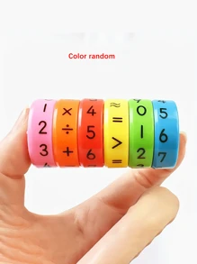 Random Color Magnetic Magic Cube Arithmetic Puzzle Cube, Colorful Mathematic Number Toy For Kids Learning Addition Subtraction Multiplication Division - Multicolor - View 2